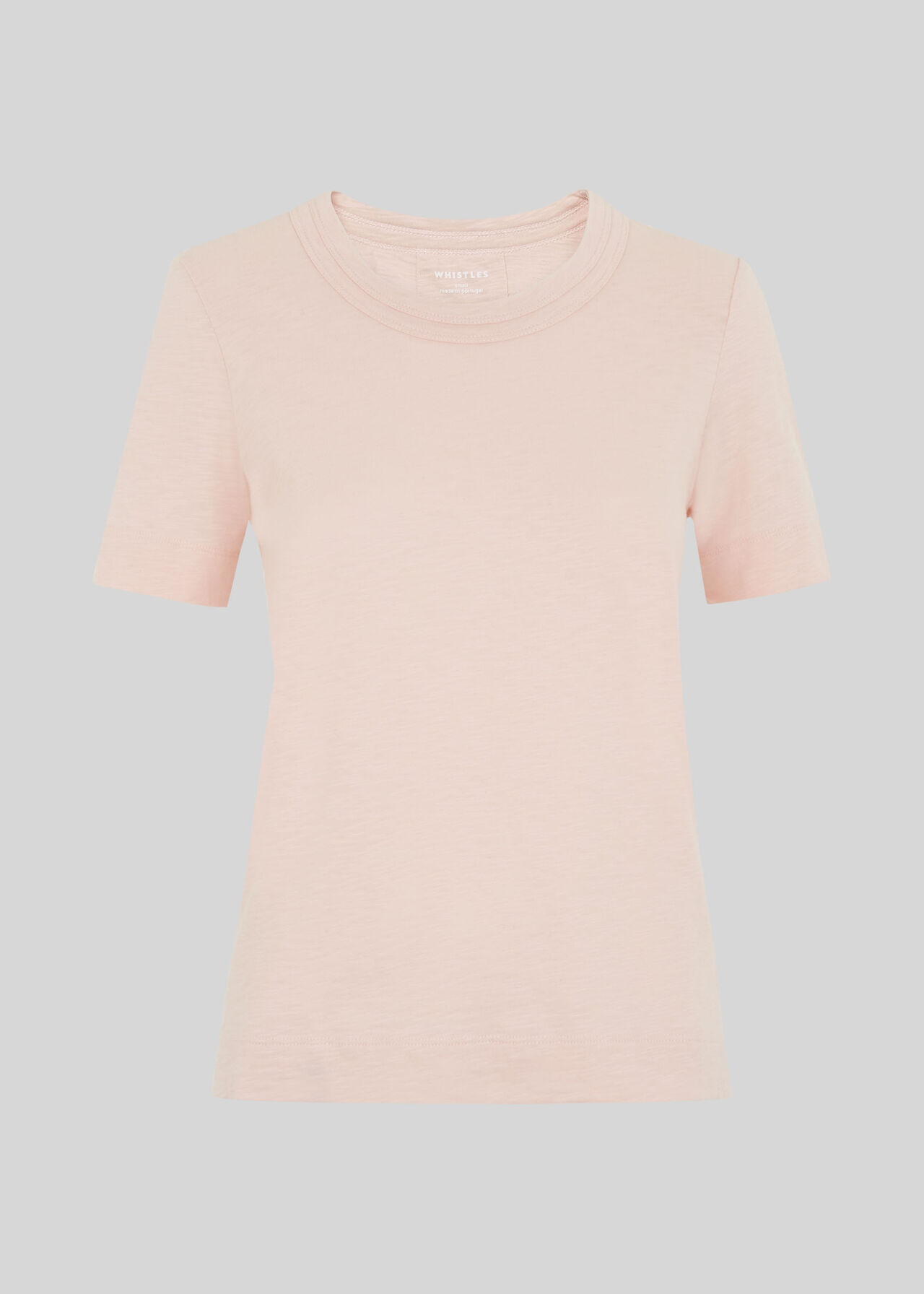 Rosa Double Trim T-Shirt Pale Pink