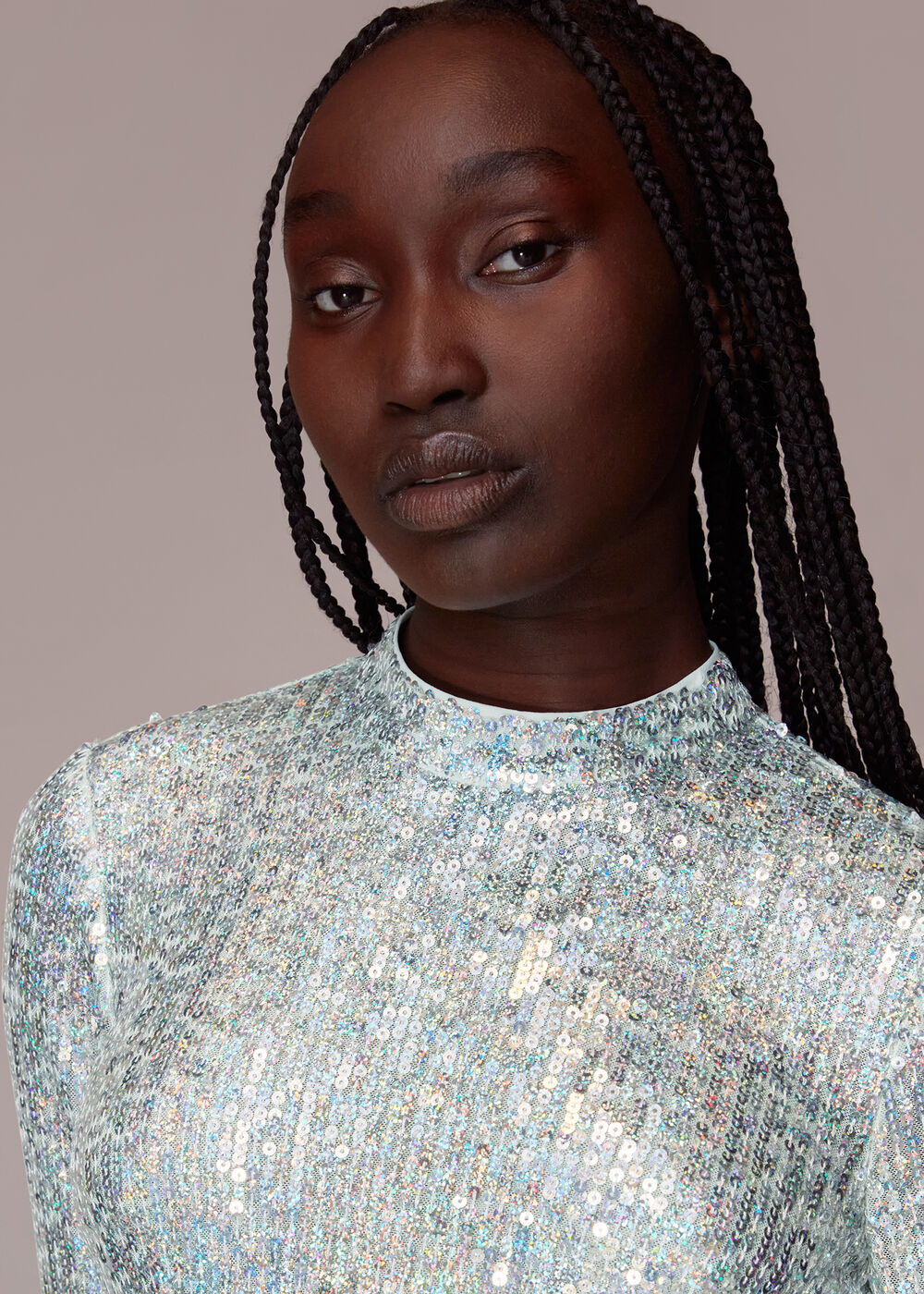 whistles silver sequin dress Silver Sadie Sequin Dress | WHISTLES