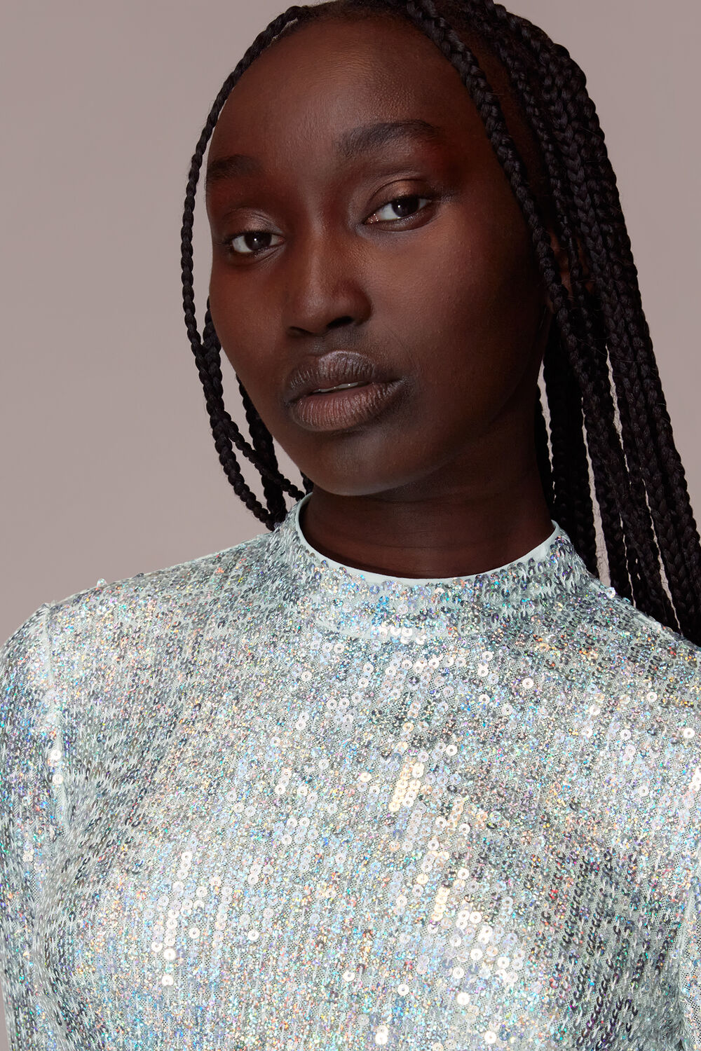 Minimal Sequin Midi Dress