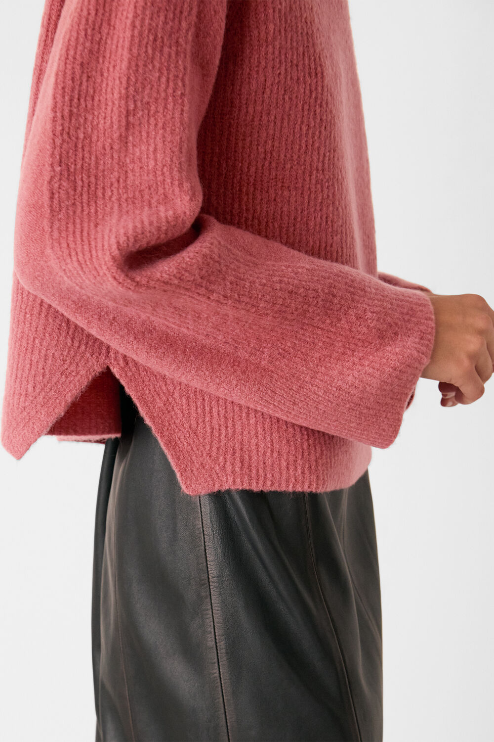 Rose Aria Wool Mix Crew Knit