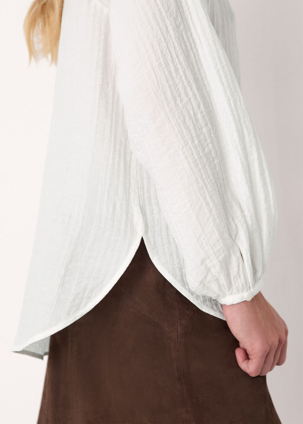 Textured Relaxed Viscose Shirt