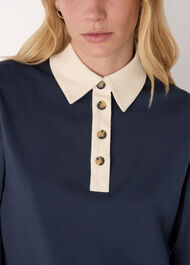 Contrast Collar Polo Shirt