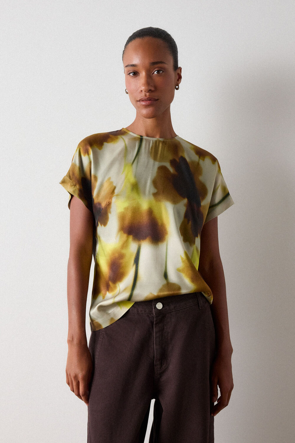 Floral Stem Viscose Blouse