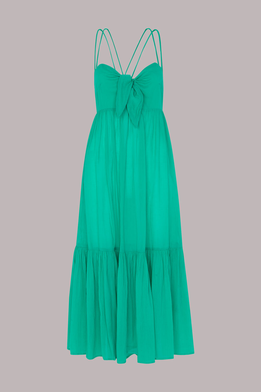 Green Tie Beach Dress