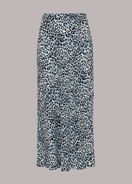 Abstract Cheetah Silk Skirt