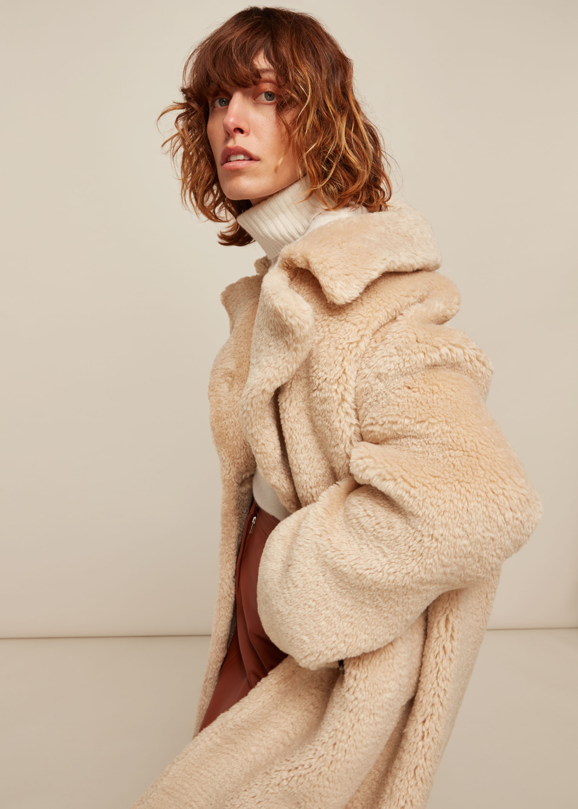 Teddy double breasted coat sale