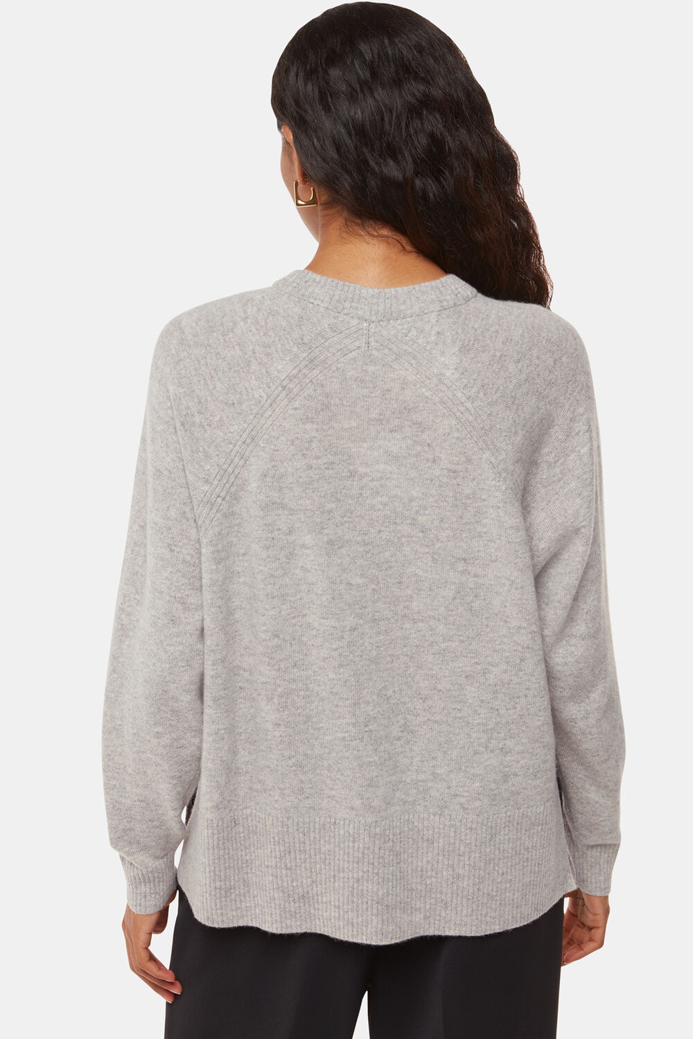 Grey Marl Petite Ultimate Cashmere Crew Neck Sweater