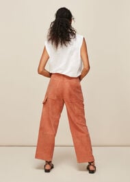 Suede Leather Cargo Trouser