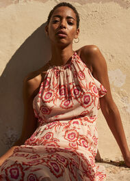 Devina Diagonal Floral Dress
