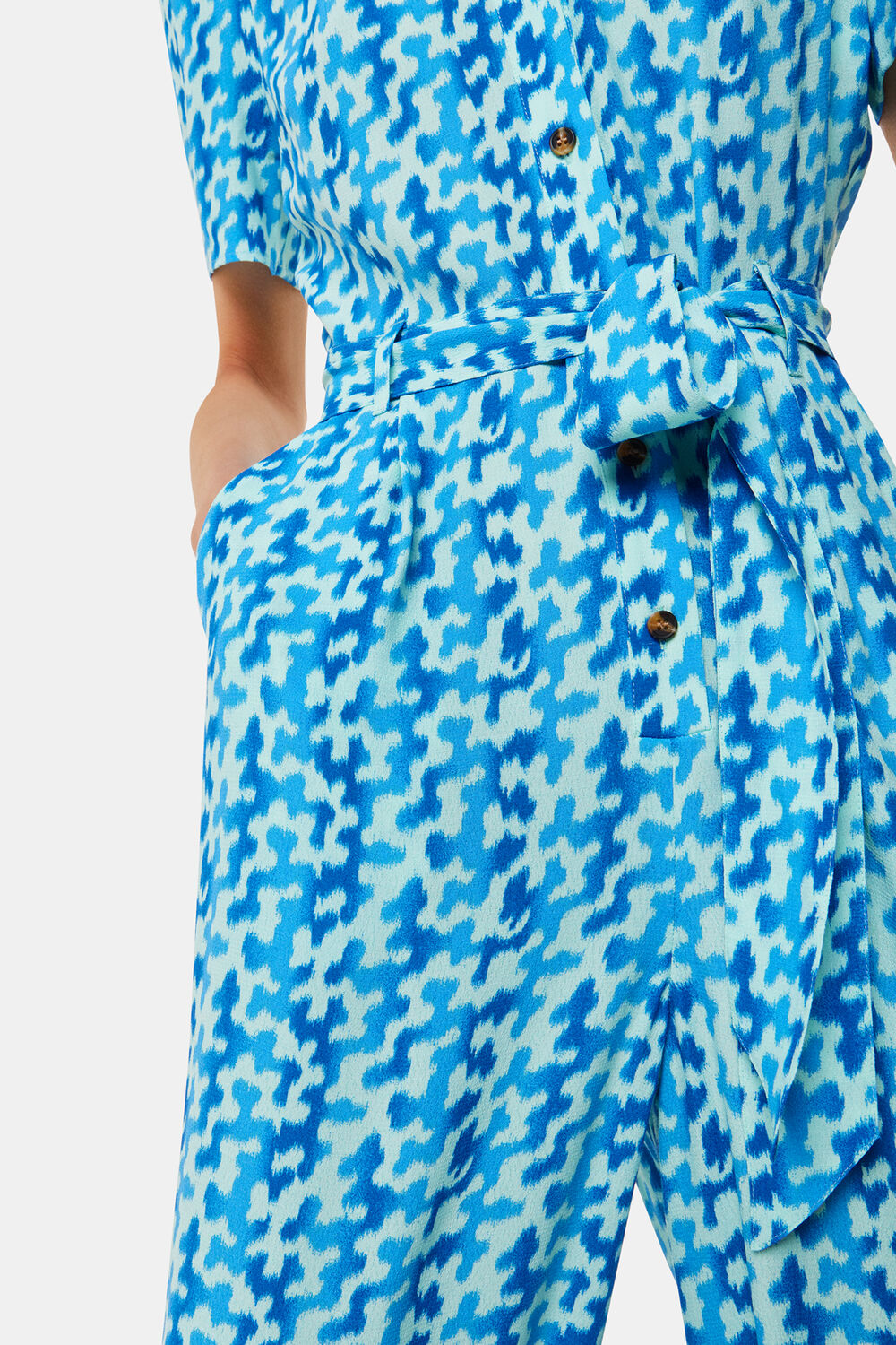 Blue Hazy Coral Jumpsuit