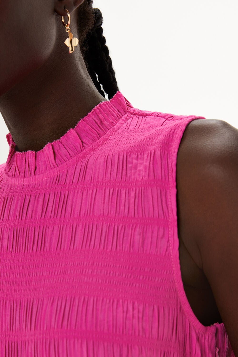 Maya Plisse Midi Dress