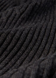 V Neck Cable Ribbed Knit Dress