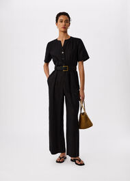 Fiona Linen Button Jumpsuit