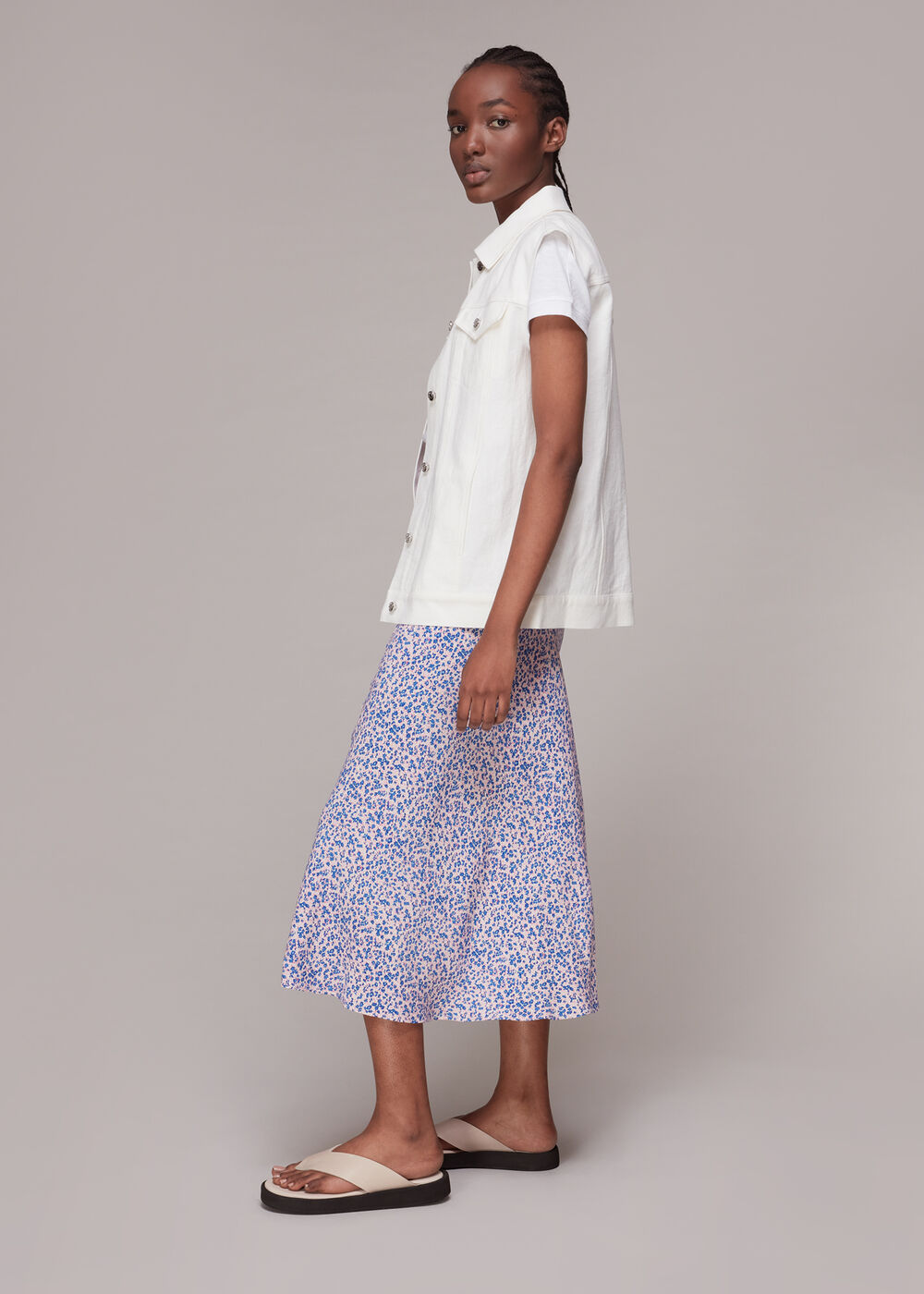 Floral Garden Bias Cut Skirt