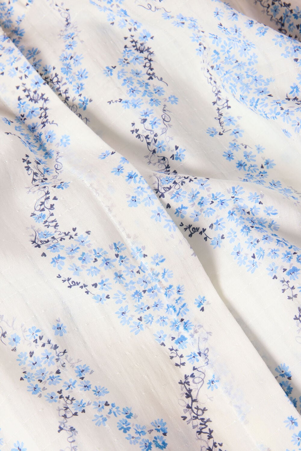 Blue Ditsy Stem Textured Shirt