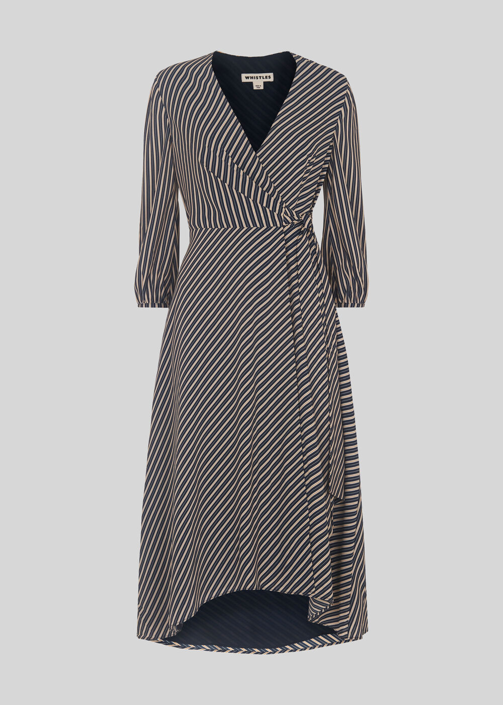 Multicolour Stripe Callie Wrap Dress | WHISTLES | Whistles US |