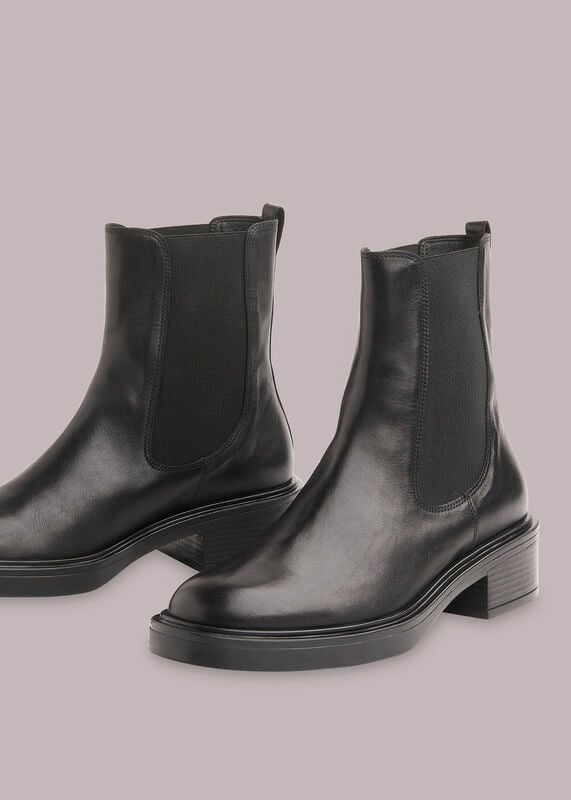 Black Rue Elasticated Chelsea Boot