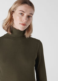 Essential Polo Neck Khaki