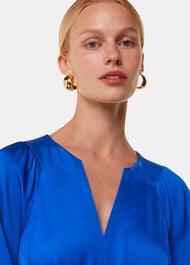 Molly Satin Ruched Dress