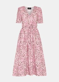 Petite Leopard Cotton Midi Dress