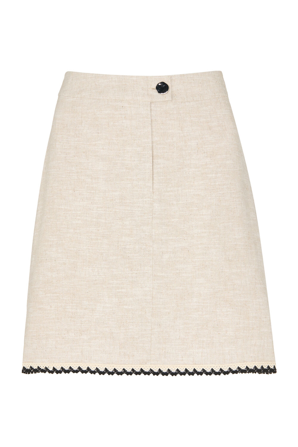 Linen Mix Mini Skirt