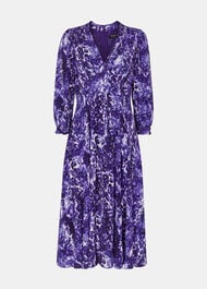Petite Glossy Leopard Midi Dress