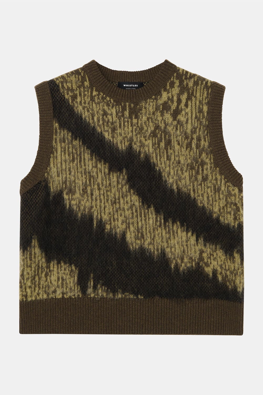 Green Zebra Print Knitted Tank