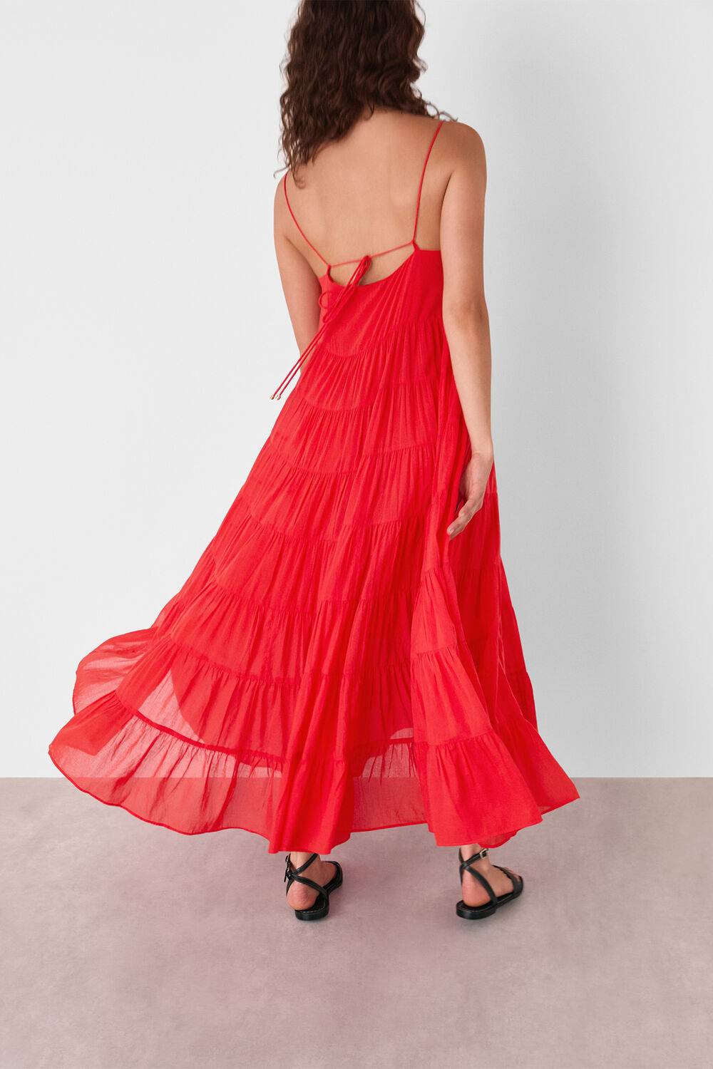 Cotton Tiered Maxi Sun Dress