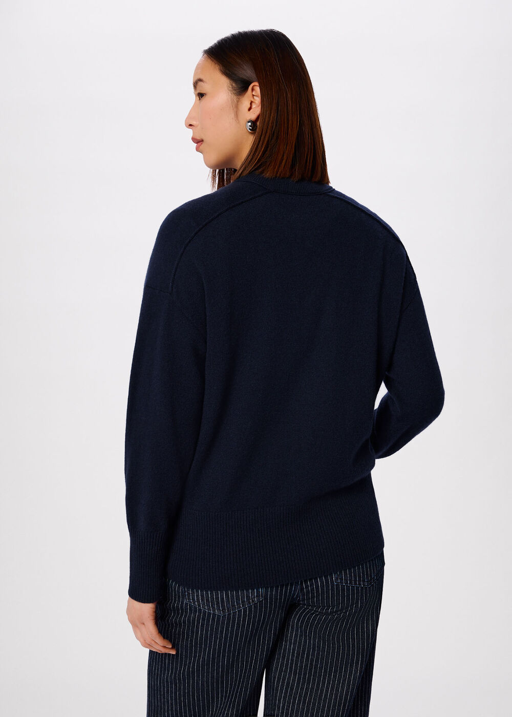 Cashmere Seam Crew Neck Knit