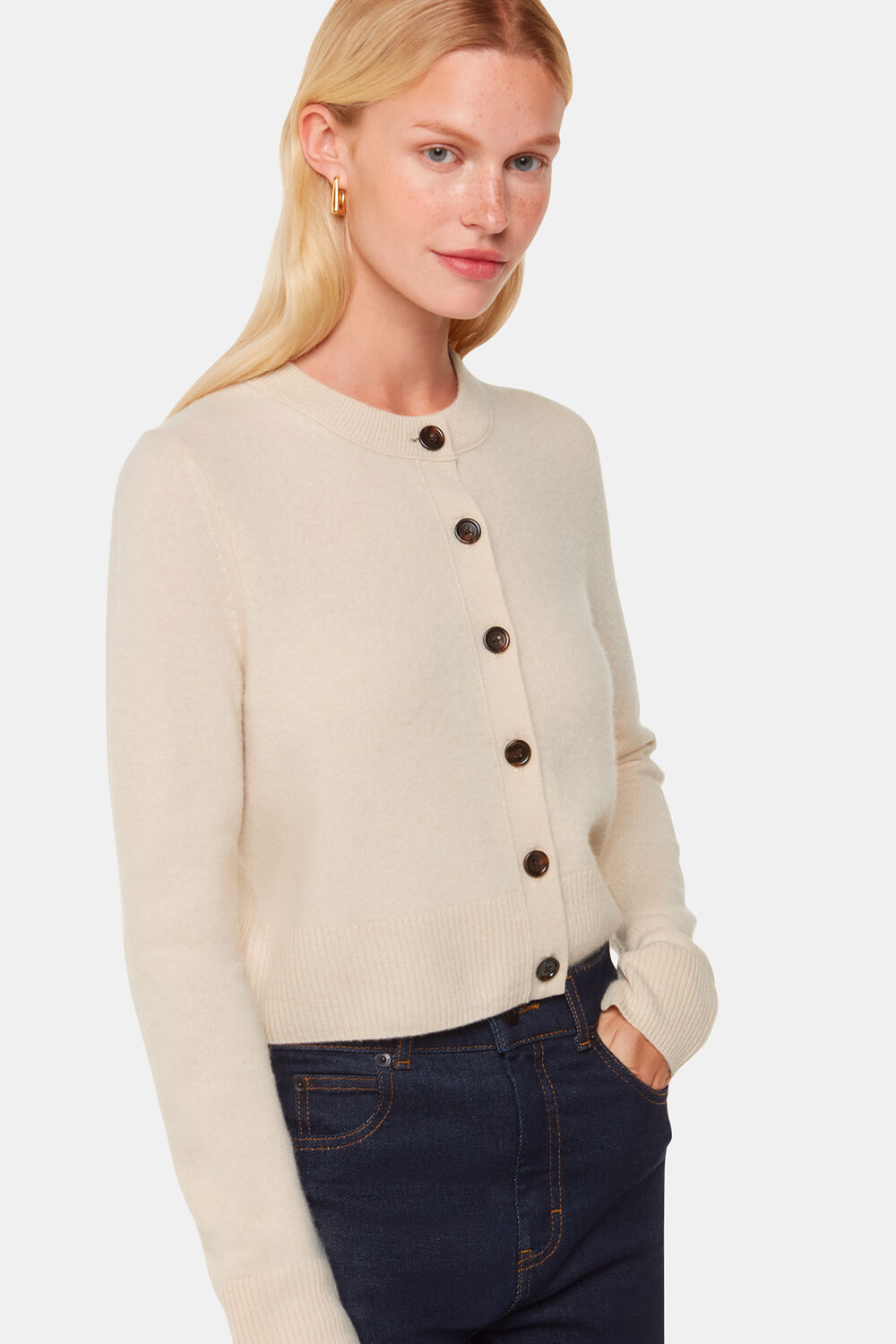 Wool Cropped Cardigan