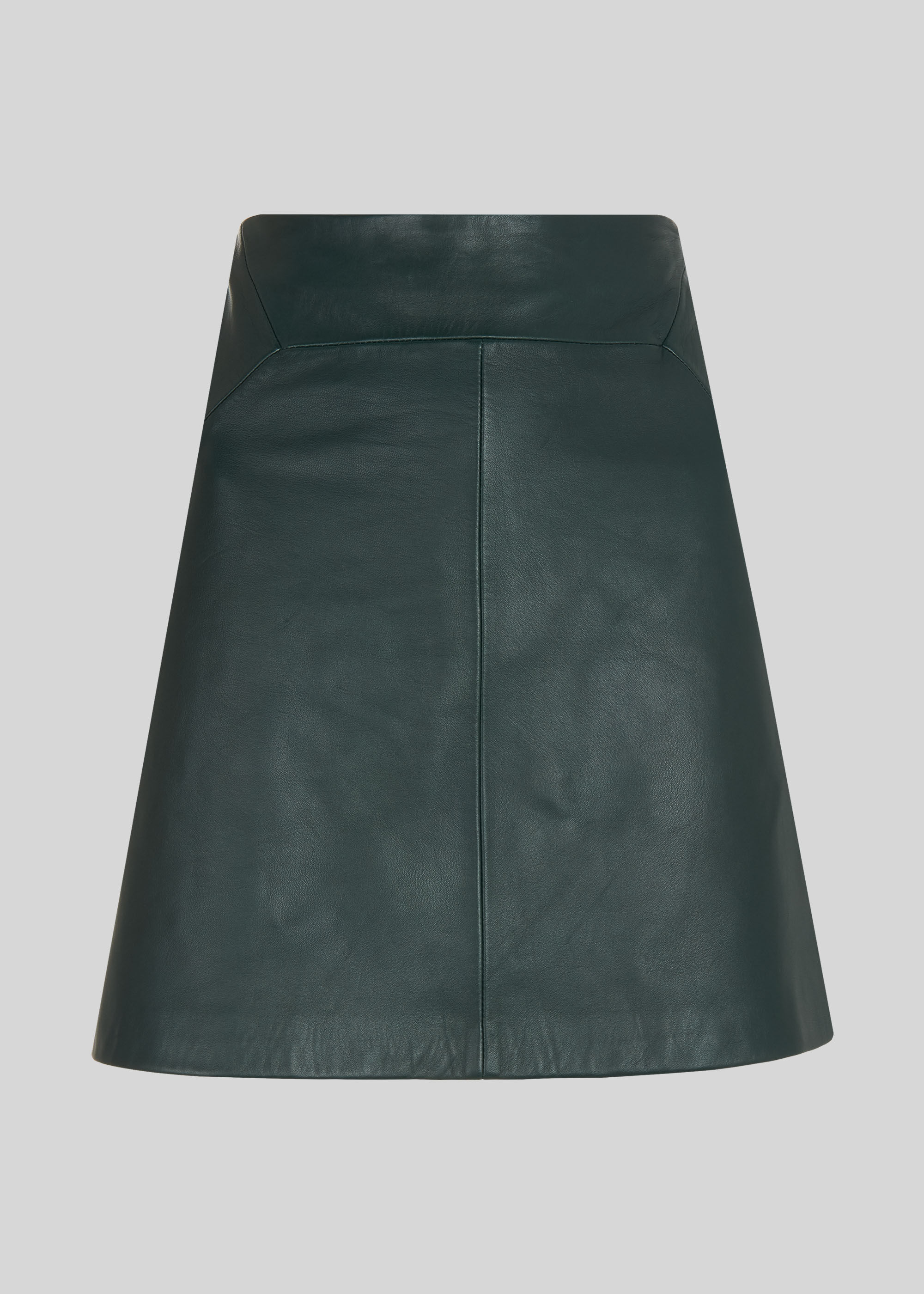 Whistles green on sale leather skirt