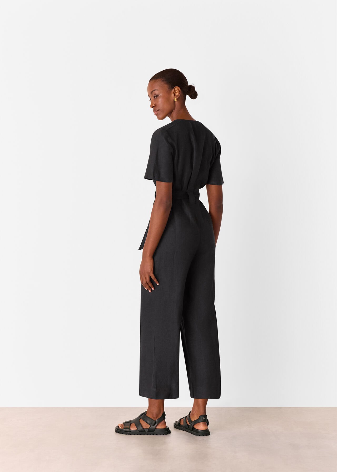 Petite Fiona Linen Button Jumpsuit