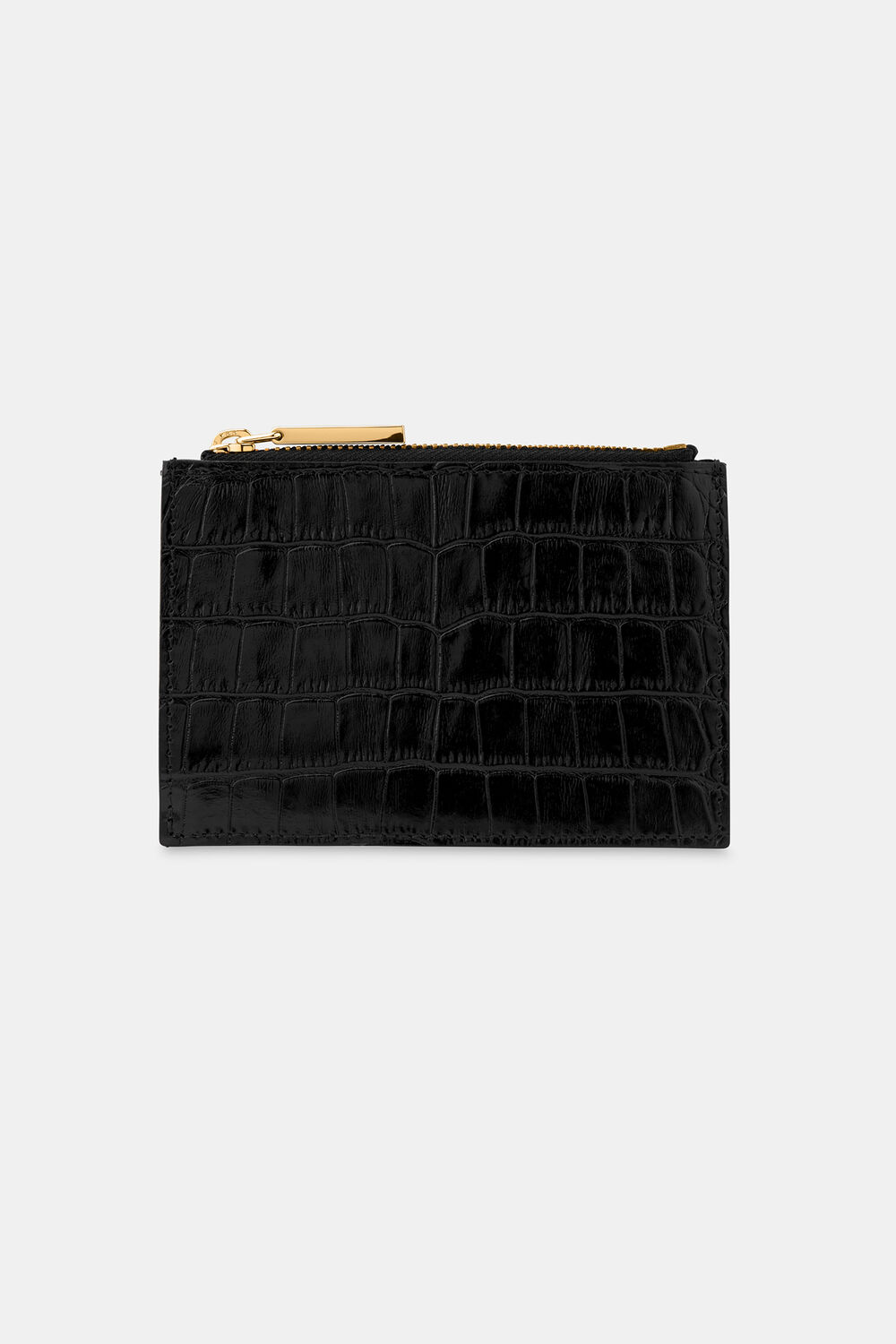 Black Shiny Croc Coin Purse