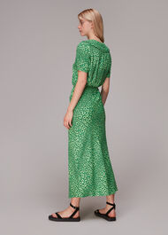 Leopard Petals Bias Cut Skirt