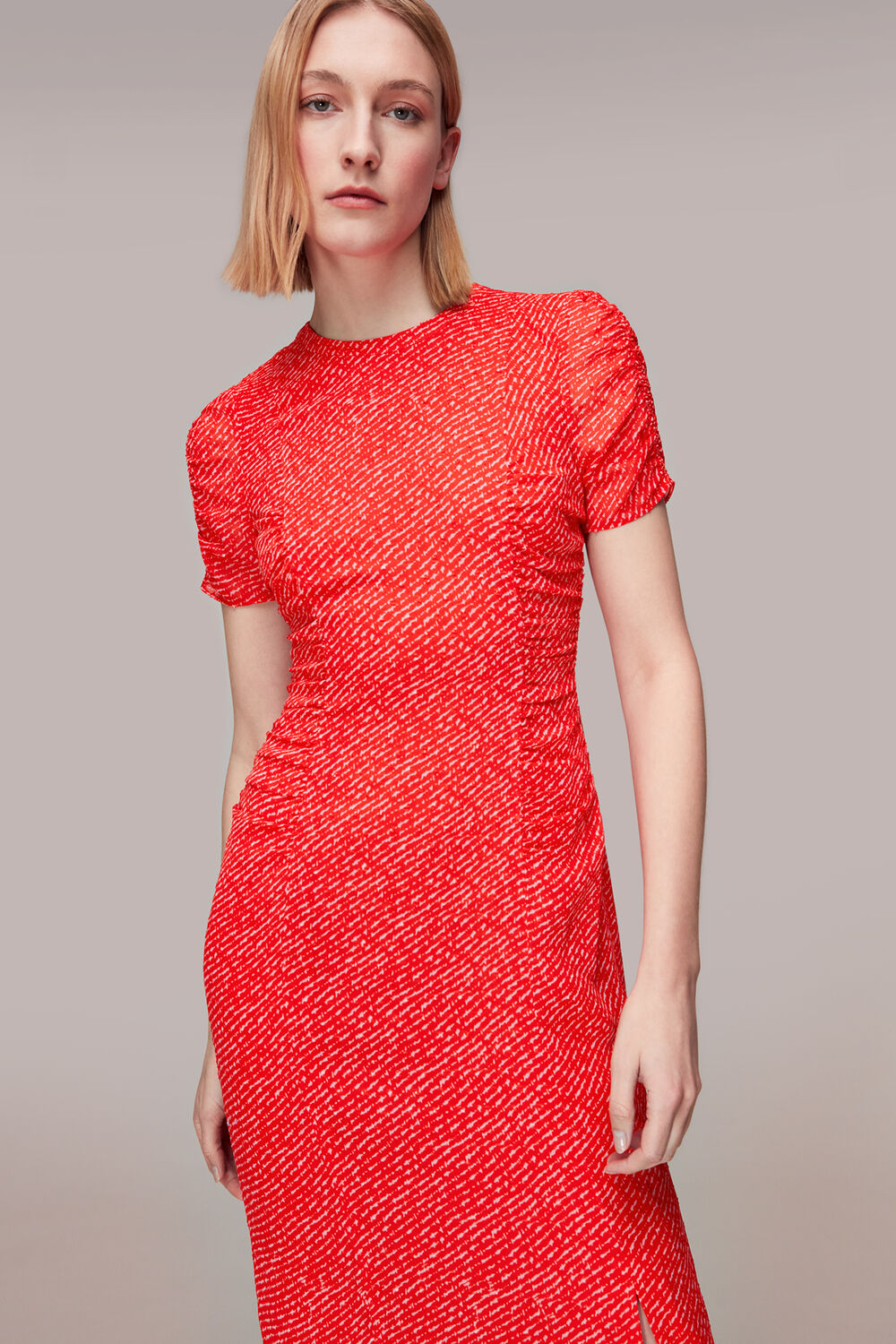 Diagonal Fleck Dobby Dress