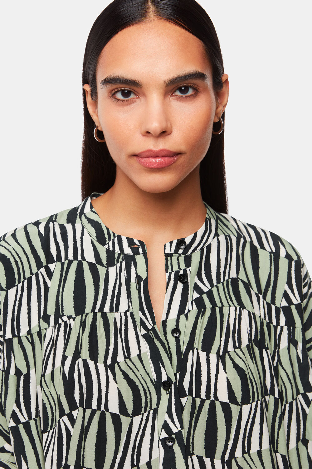 Green Checkerboard Tiger Print Dress