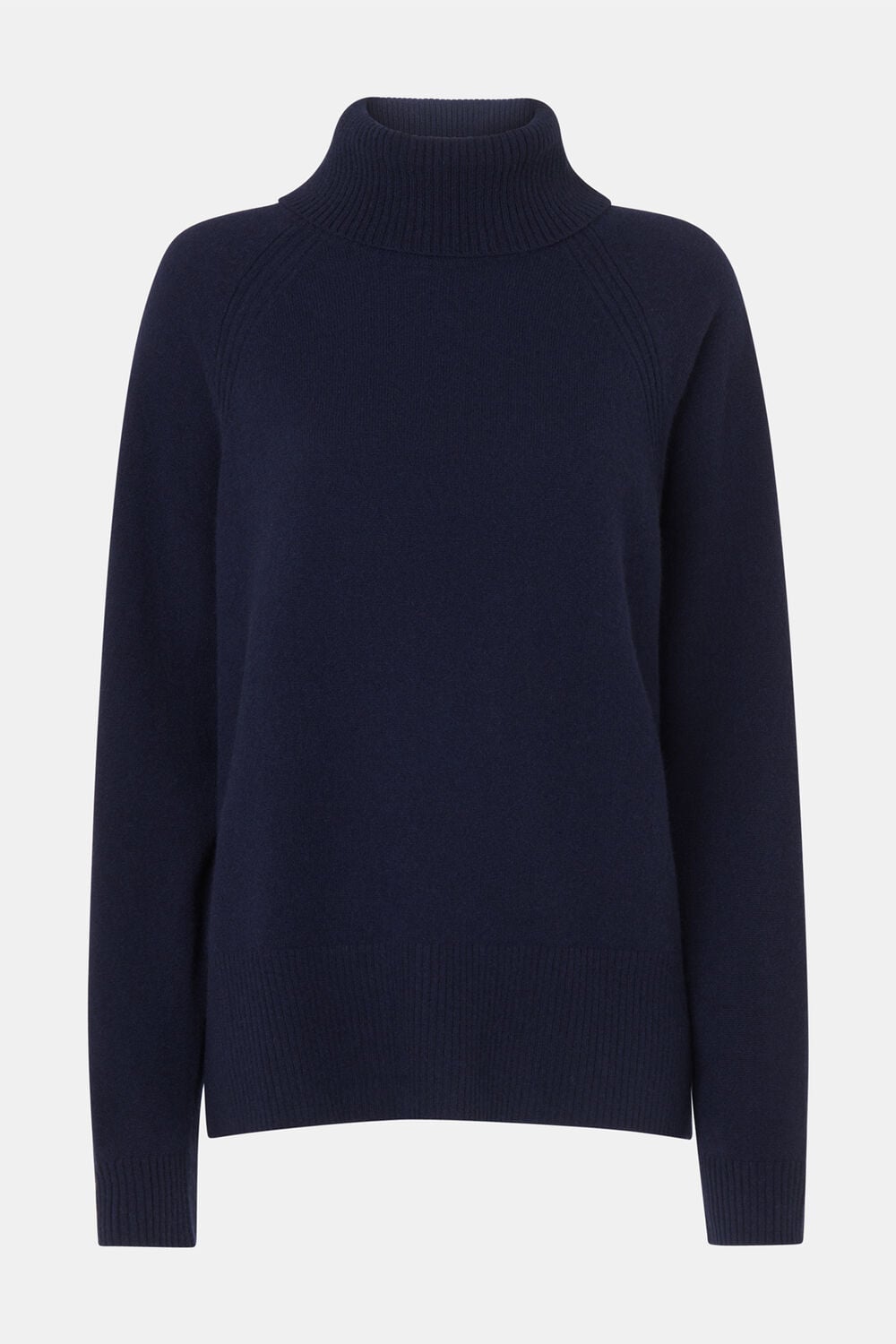 Navy Cashmere Turtleneck Sweater