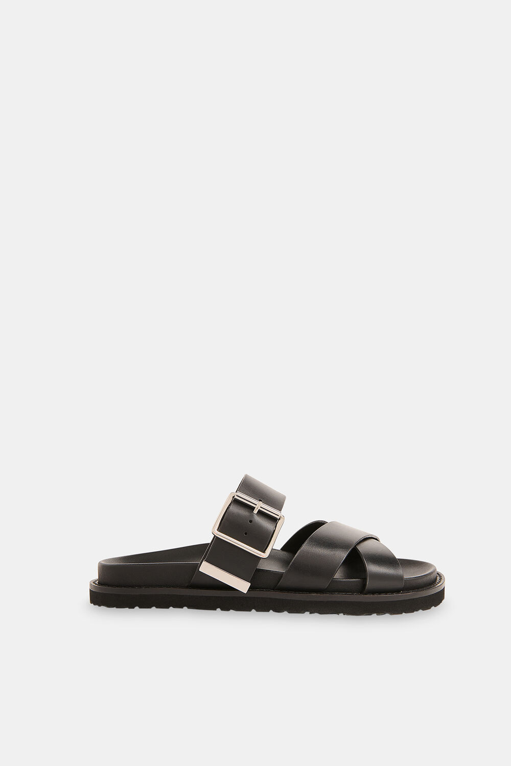 Black Celestine Buckle Detail Slider