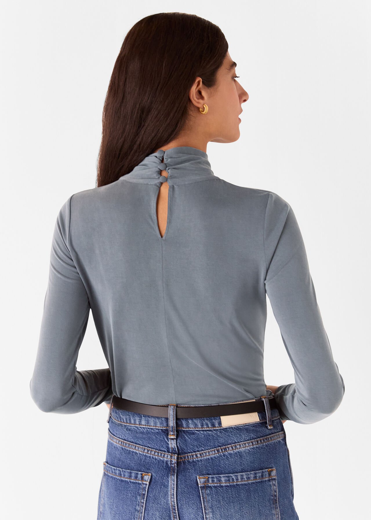 Drape Neck Jersey Top