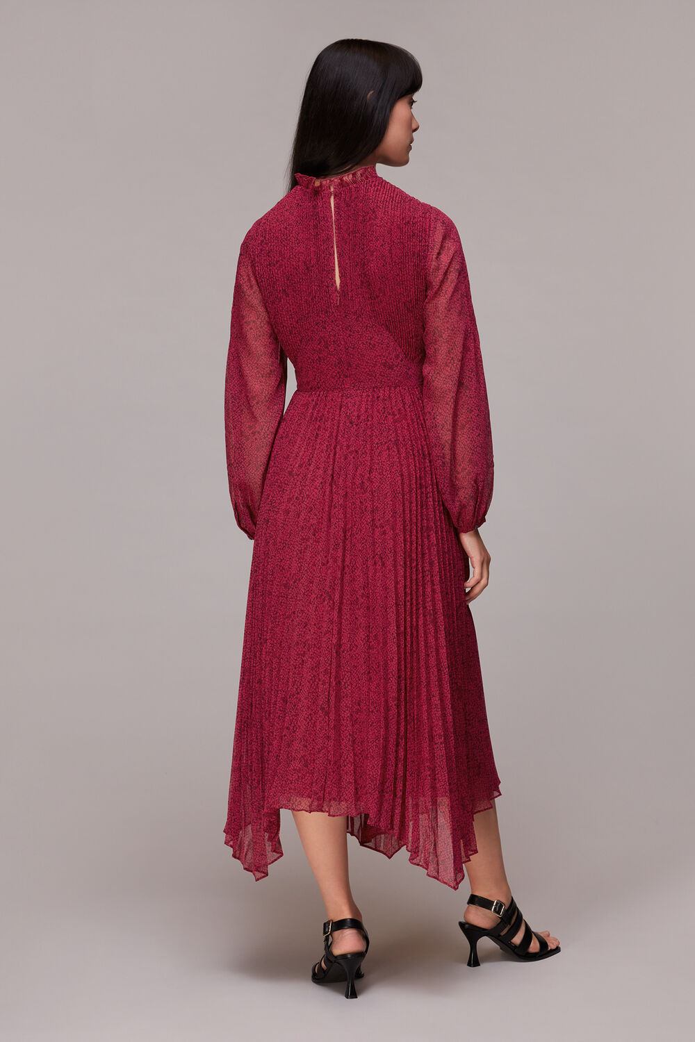 Abstract Snake Plisse Dress