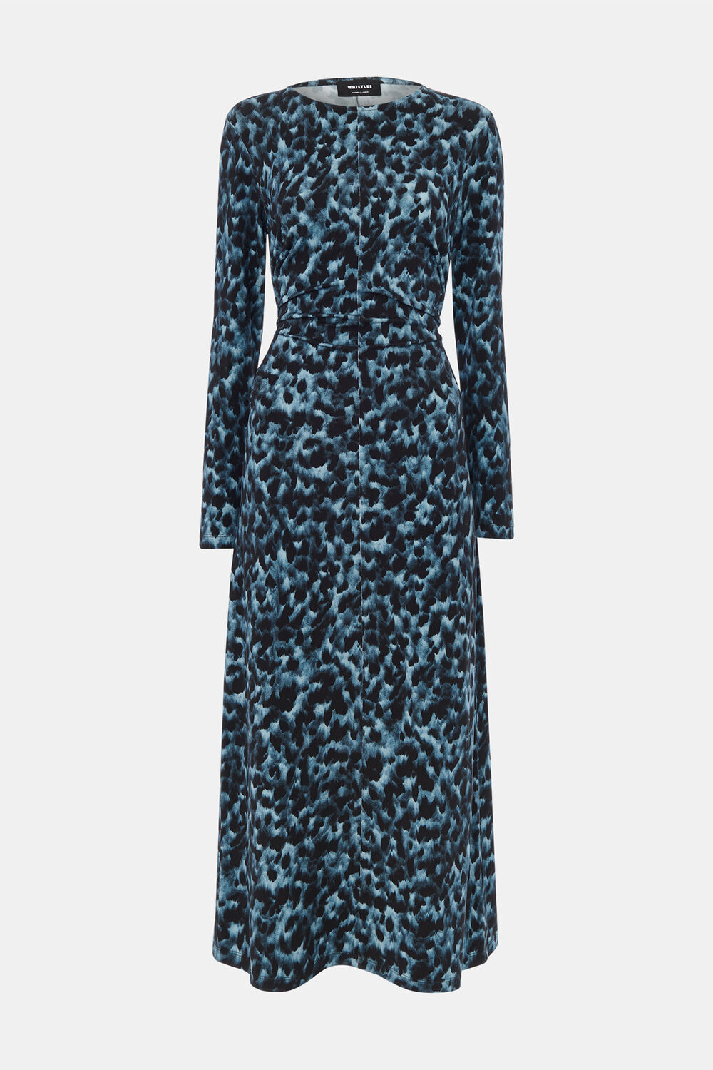 Animal Jersey Ruched Dress