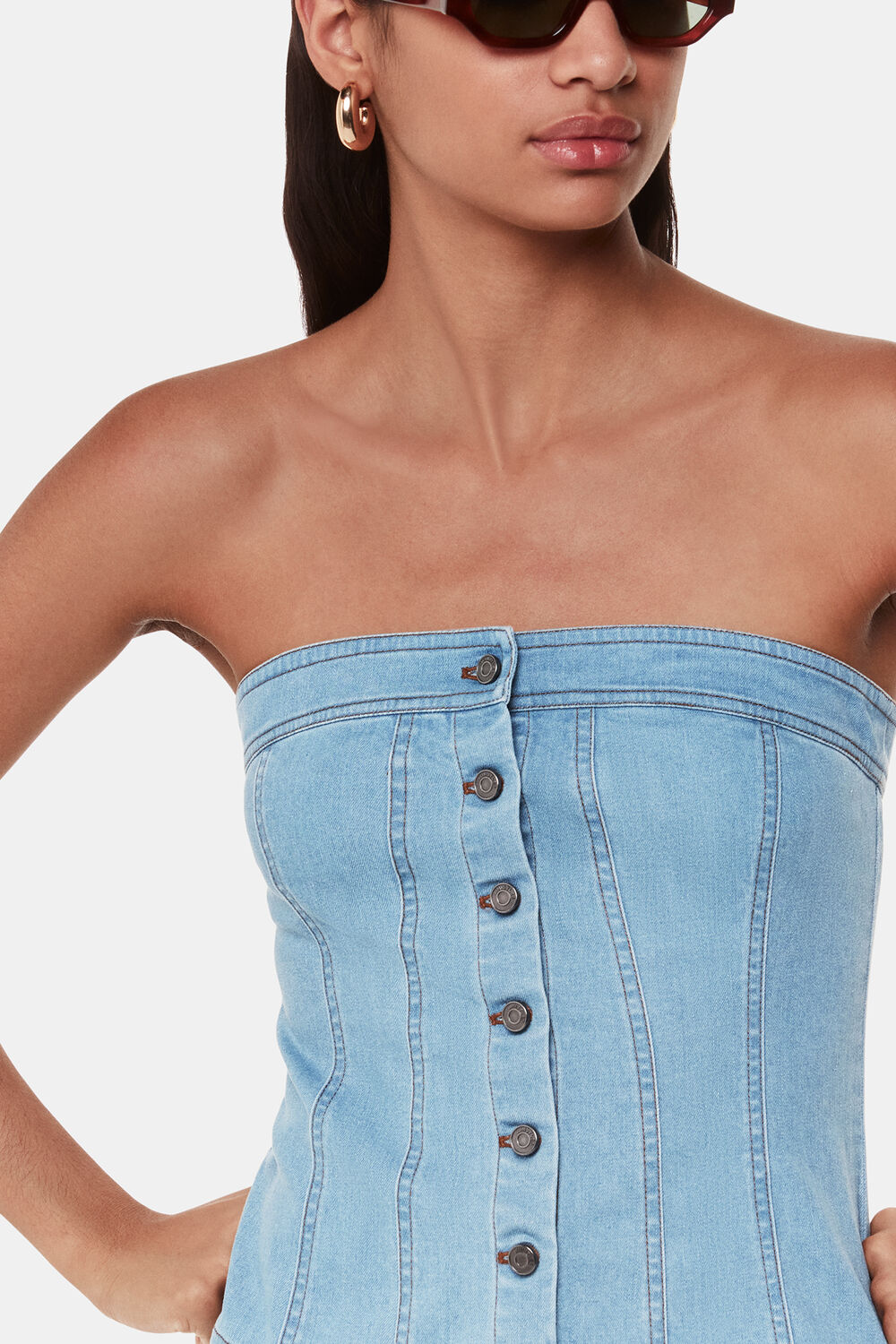 Denim Corset Top