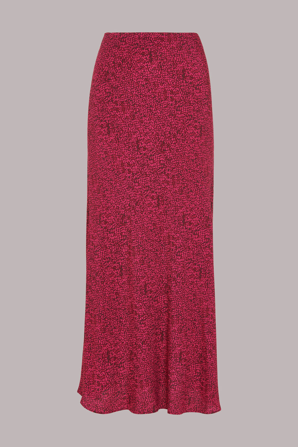 Pink Abstract Snake Bias Cut Skirt