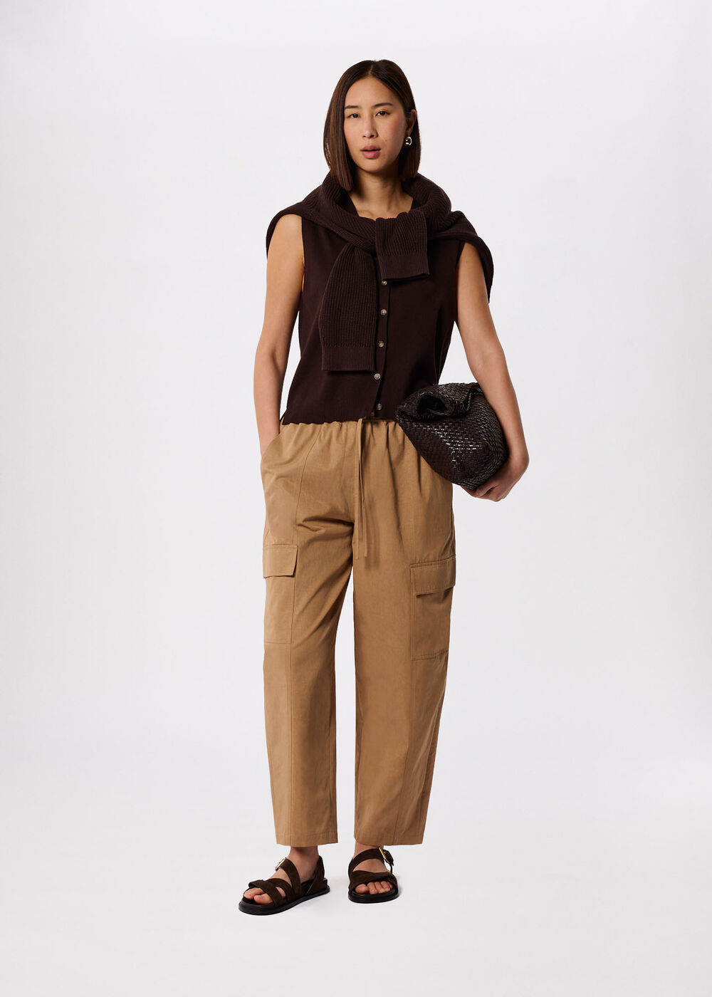 Utility Cotton Barrel Trouser