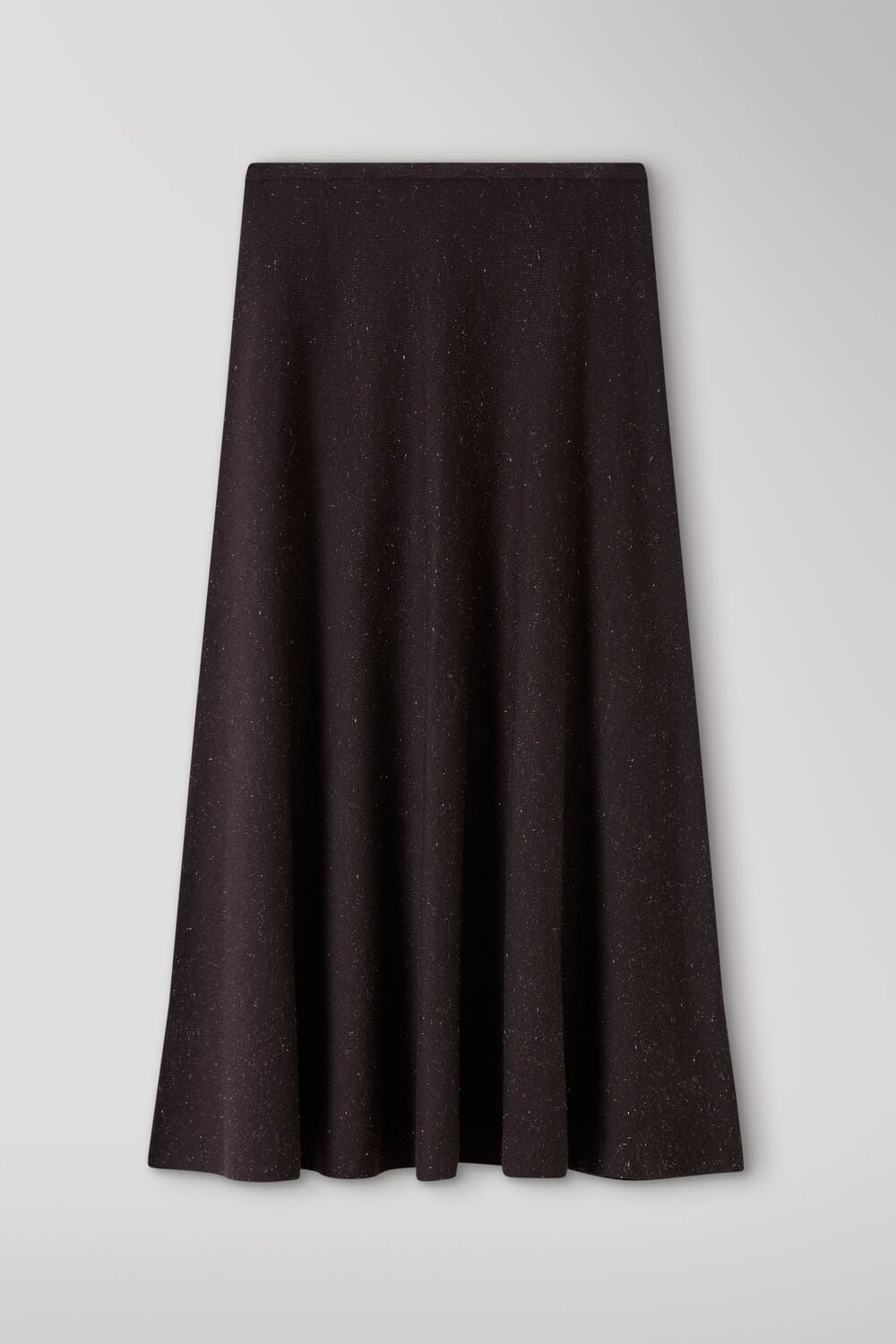 Brown Annie Sparkle Knit Midi Skirt
