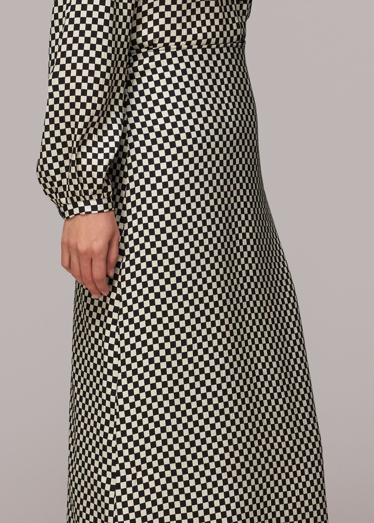Black/Multi Lola Checkerboard Skirt | WHISTLES