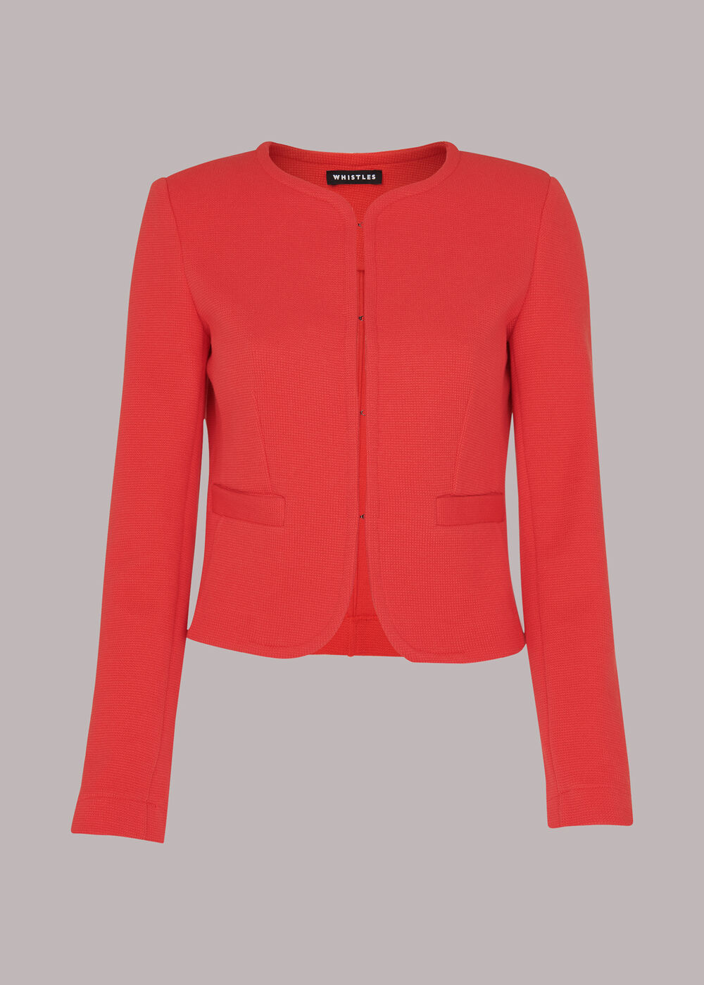 Jersey Collarless Jacket