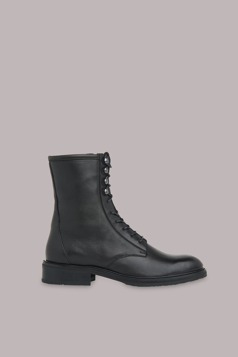 Black Asha Lace Up Boot