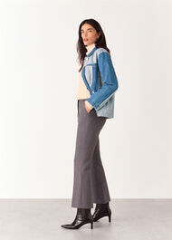 Denim Vertical Stripe Jacket