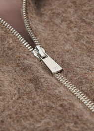 Zip Through Wool Blend Jacket